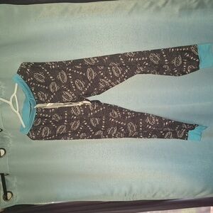 NWOT Official Friends Black and Turquoise Graphic‎ Pajama Pants